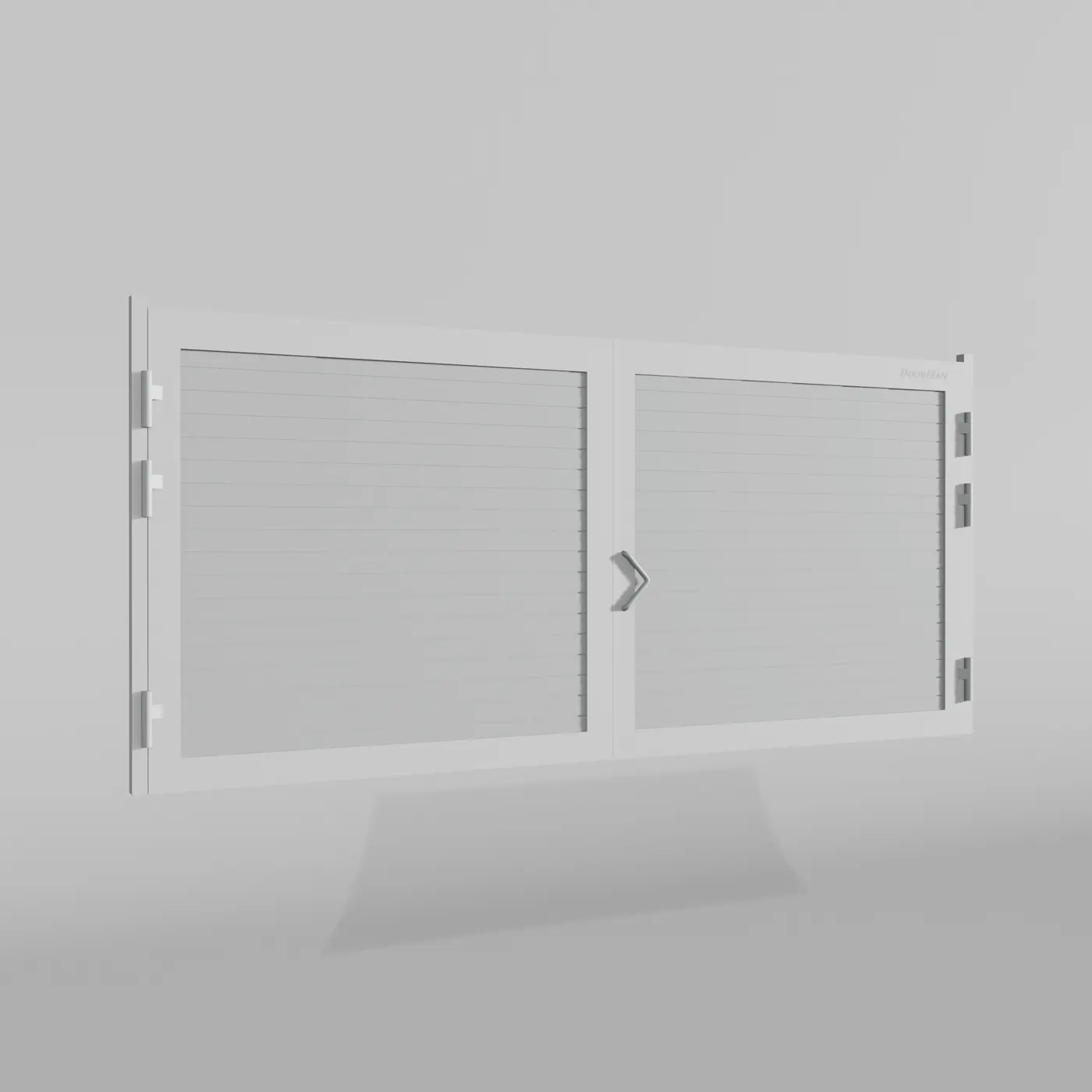 Распашные ворота DoorHan 3800х1600 цвета RAL 9003 (белый) с дизайном «доска» без автоматики